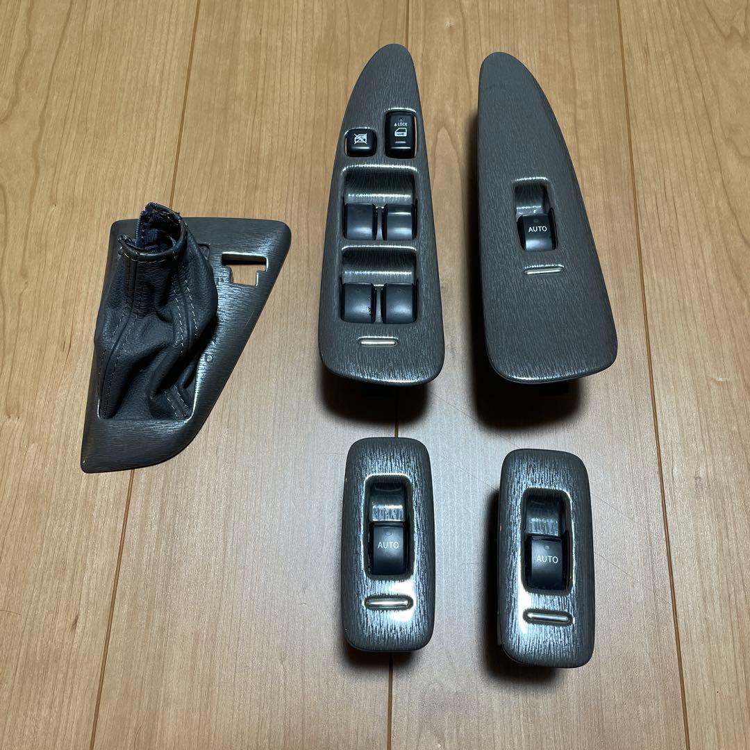 アルファードハイブリッド10系シルバー木目シフトブーツウィンドウパネルATH10