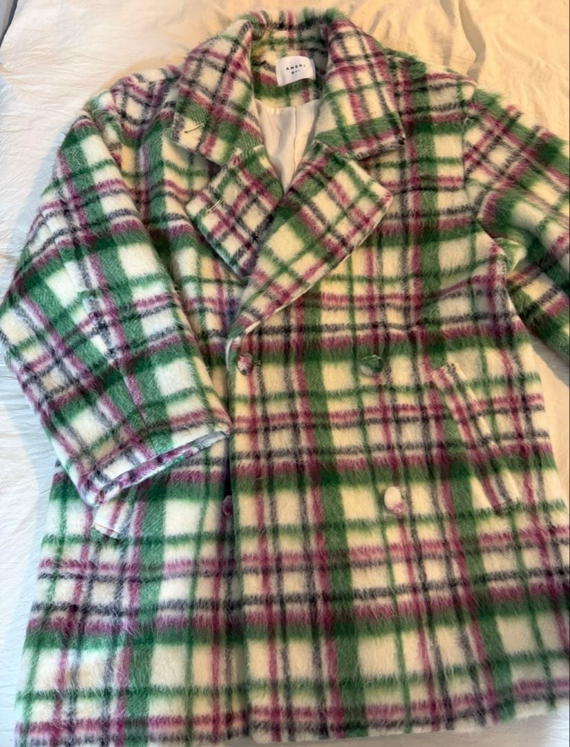 ジャケット・アウター amerivintage ADORABLE SHAGGY CHECK COAT