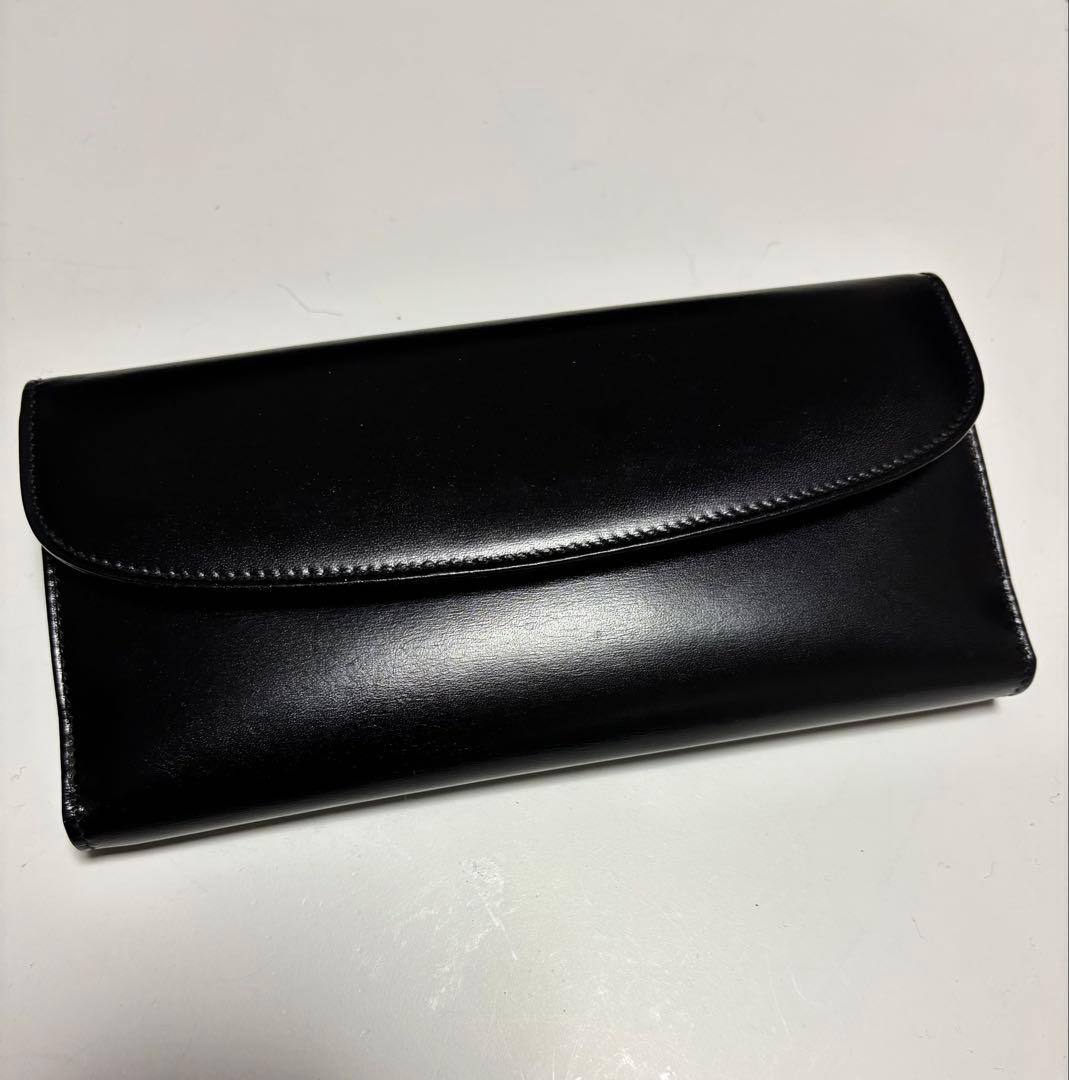【美品レア】グッチ オールドグッチ ホースシュー 長財布 ブラック GUCCI