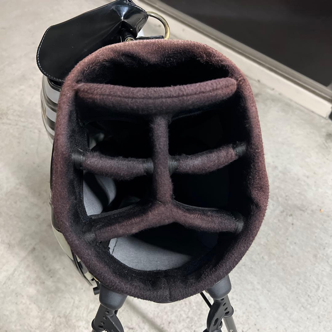 ムータマリン スタンド キャディバッグ 刺繍 エナメル ゴルフヘッドカバーセット