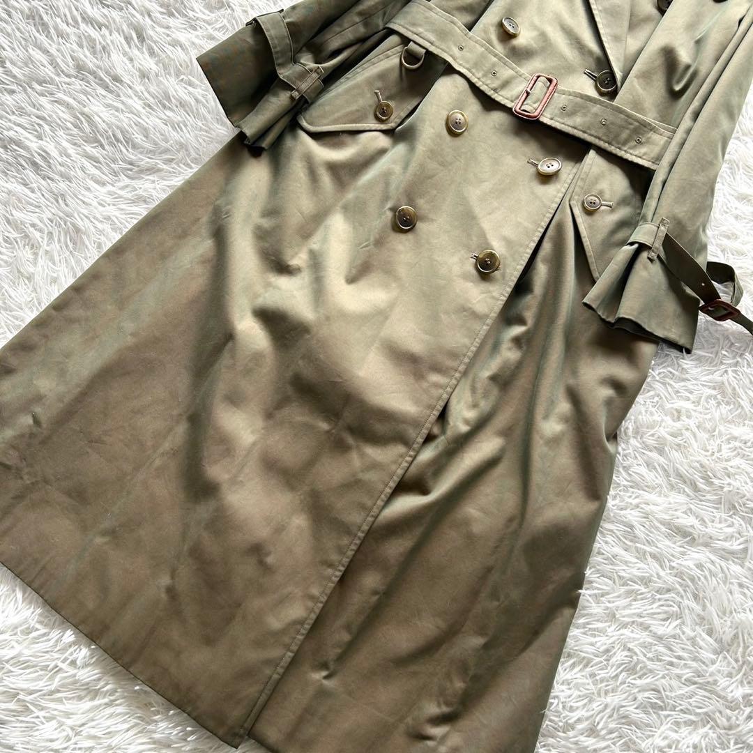 【専用品】バーバリー　トレンチコート　ベルト完備　玉虫　ロング丈　L相当
