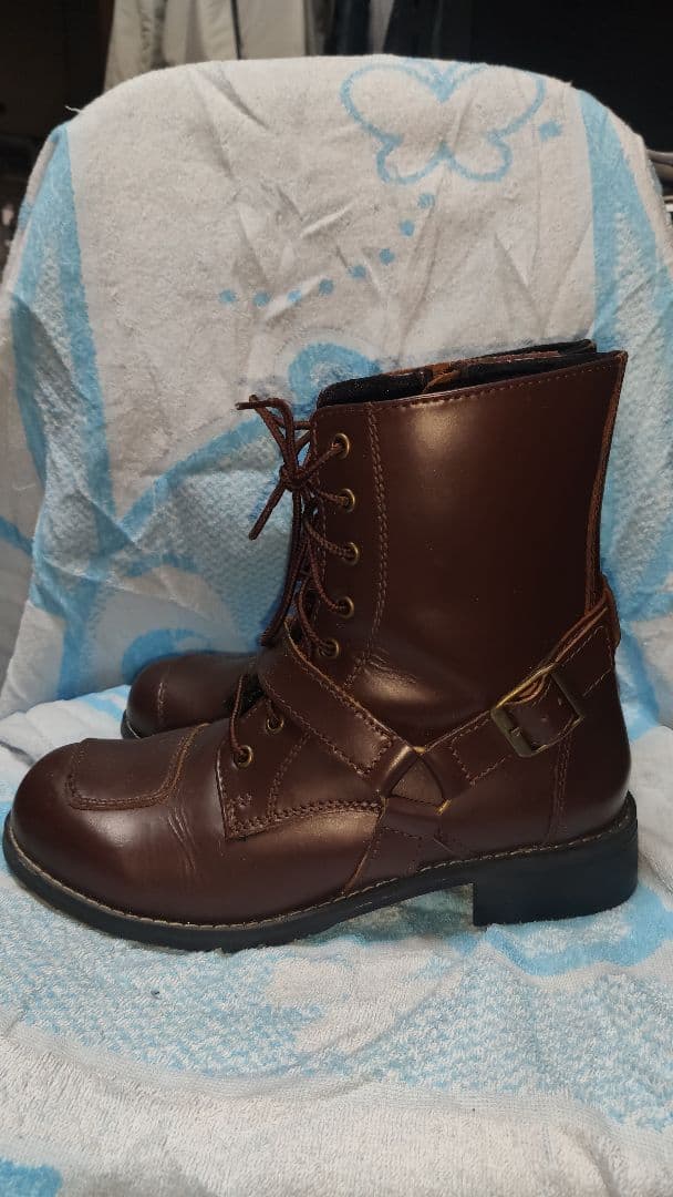 値下可 26 wildwing 標準底 ブラウンレザーブーツ 本革 ライティング