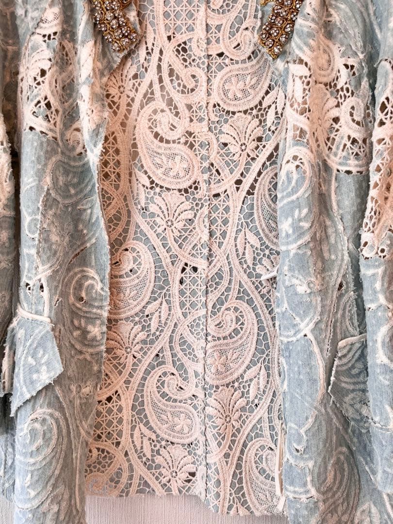 エルマンノシェルヴィーノコレクションデニムジャケット40エルマノシェルビーノ