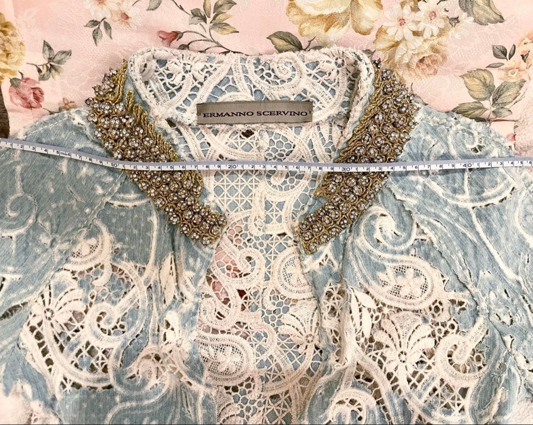 エルマンノシェルヴィーノコレクションデニムジャケット40エルマノシェルビーノ