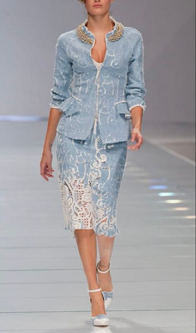 エルマンノシェルヴィーノコレクションデニムジャケット40エルマノシェルビーノ