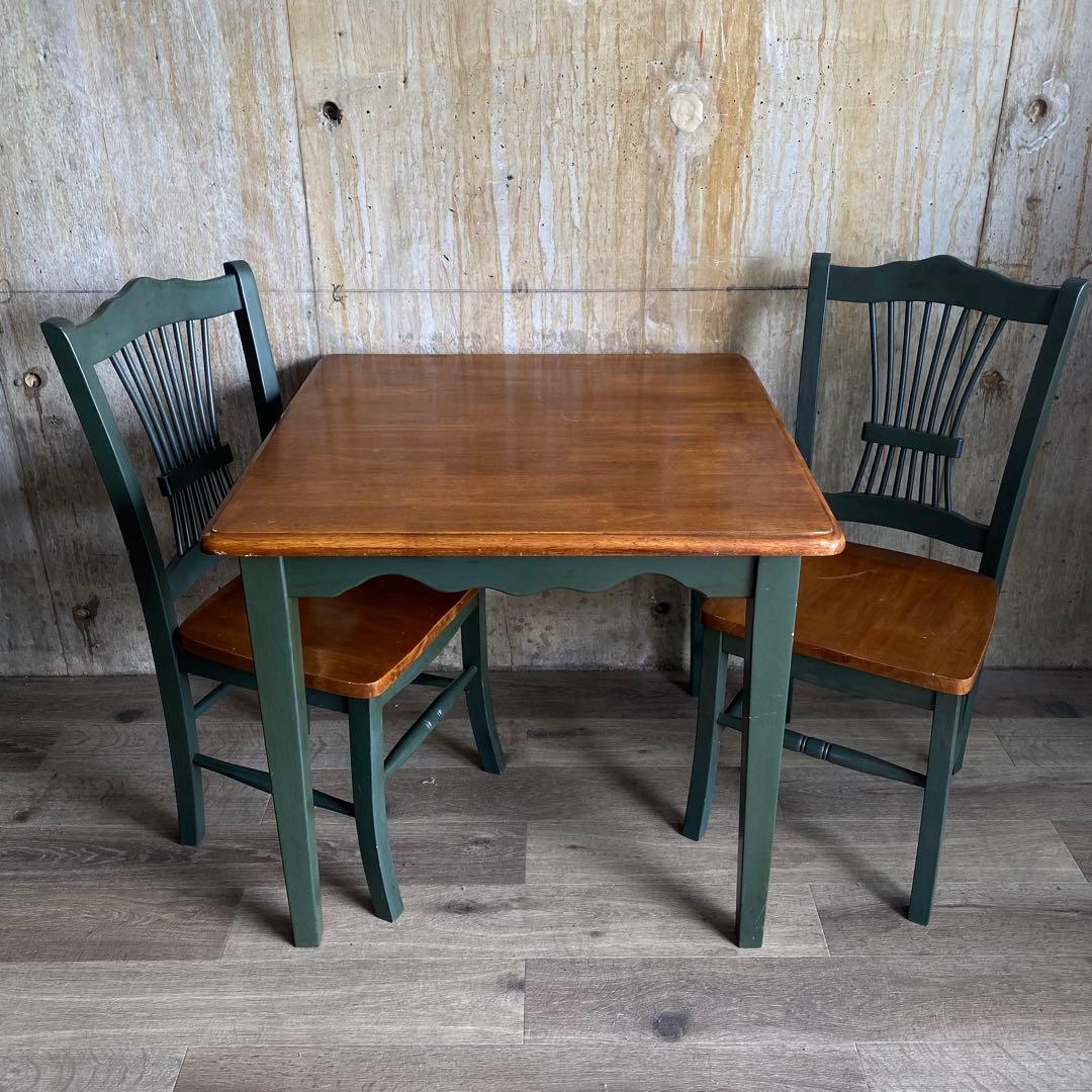 カントリースタイル　ダイニングテーブルセット　チェア　シャビー　レトロ