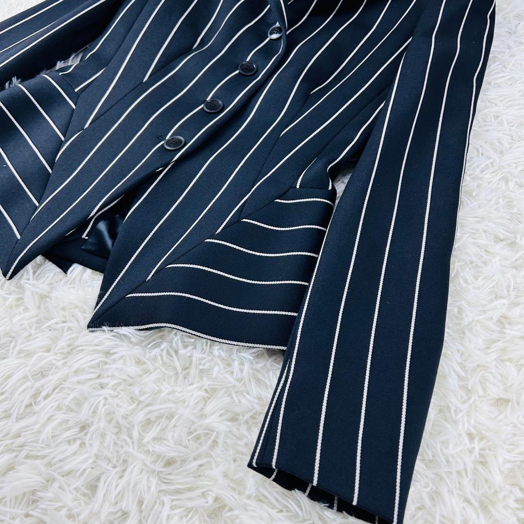 極美品　アルマーニ スーツ 2点セット マーメイド　スカート ストライプ