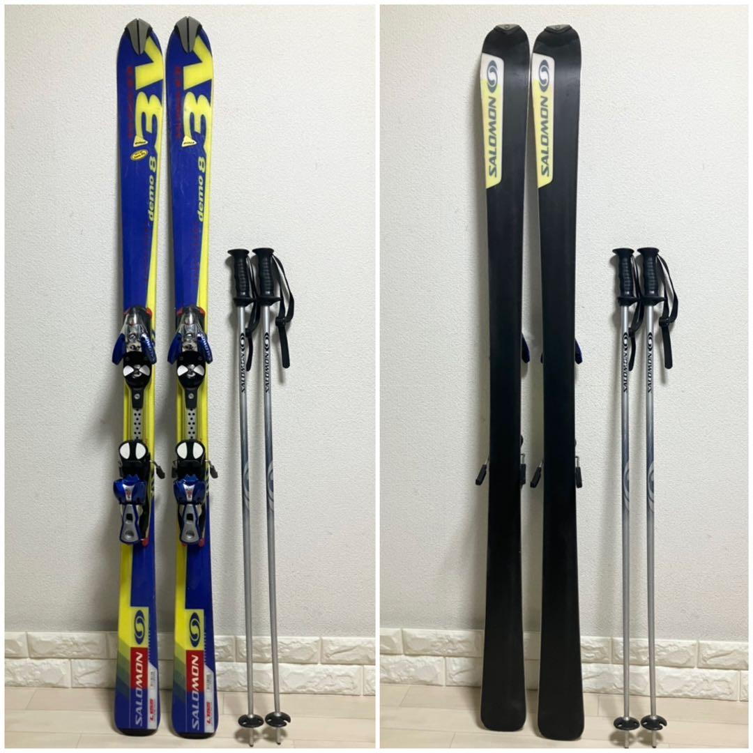 SALOMON 3V demo8サロモン スキーセット155cm/ストック付