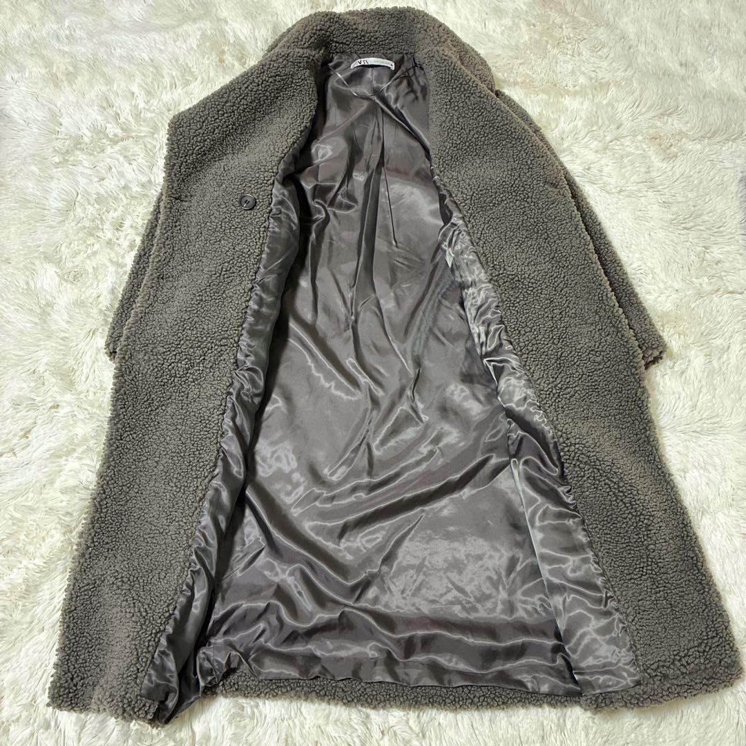 タグ付き♡ZARA ダブルブレストフェイクボアコート　テディベアコート