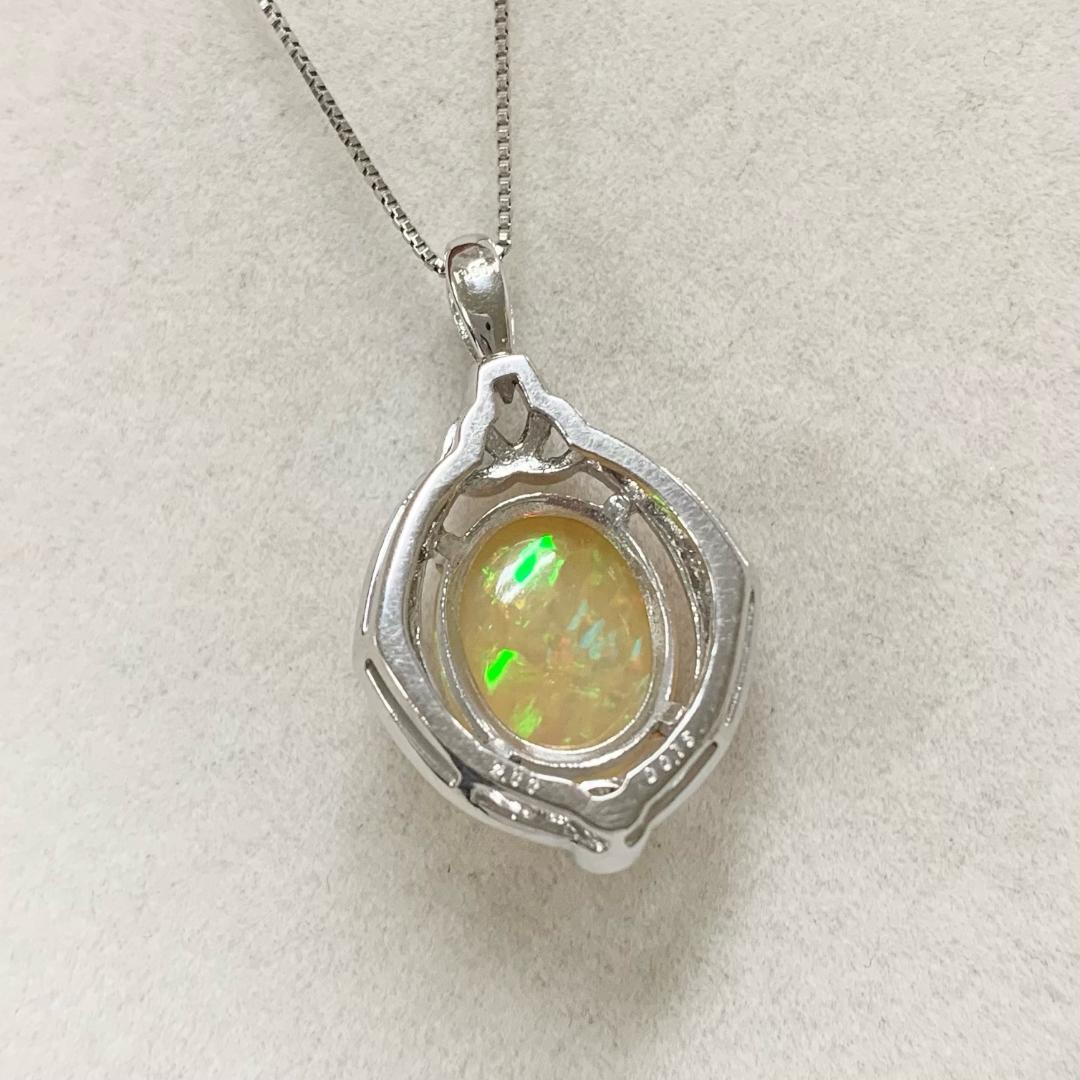 新品 エチオピア産 オパール ダイヤモンド ネックレス 2.33ct プラチナ