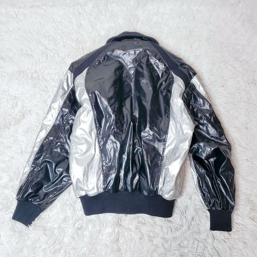 Mizuno Victory Stage ジャケット ブラック　銀　光沢コート