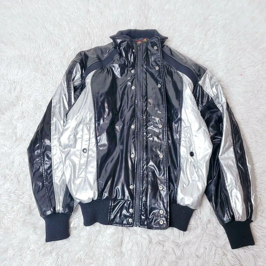 Mizuno Victory Stage ジャケット ブラック　銀　光沢コート