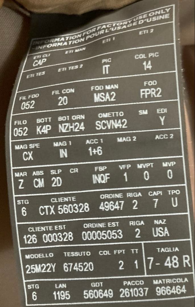 定価50万円超 未使用 ゼニアサマースーツ 48 袖丈・裾丈カスタマイズ可能