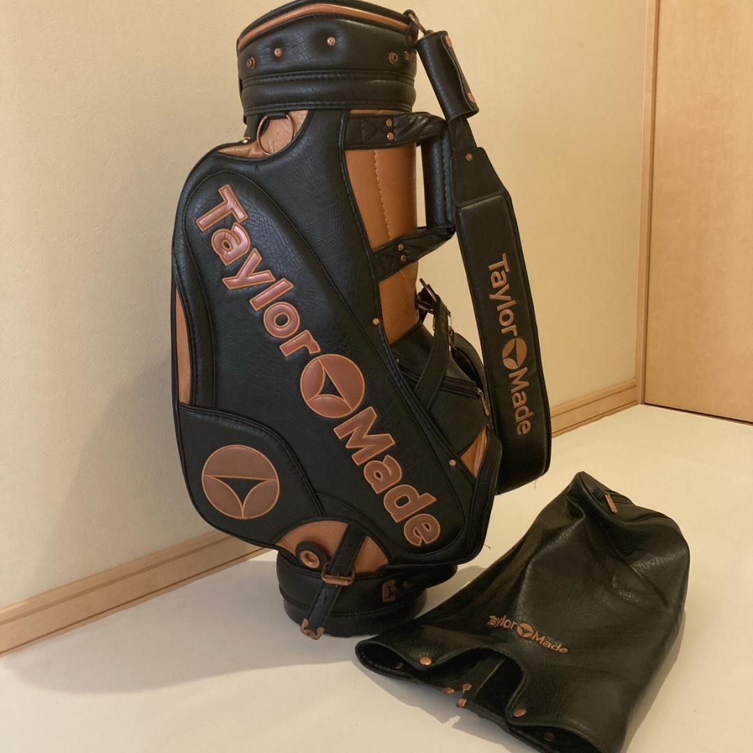 【D D】テーラーメイド キャディバッグ 9型 ブラック×ブラウン
