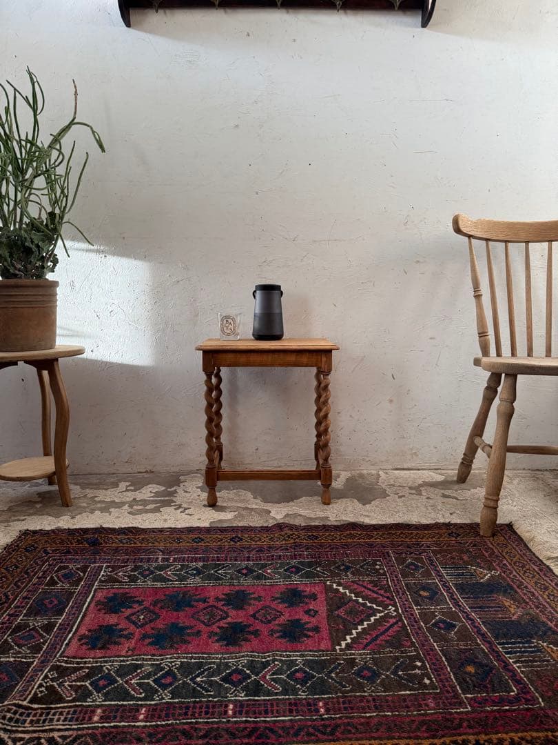 ビンテージ　サイドテーブル ベッドサイドテーブル　中　剥離