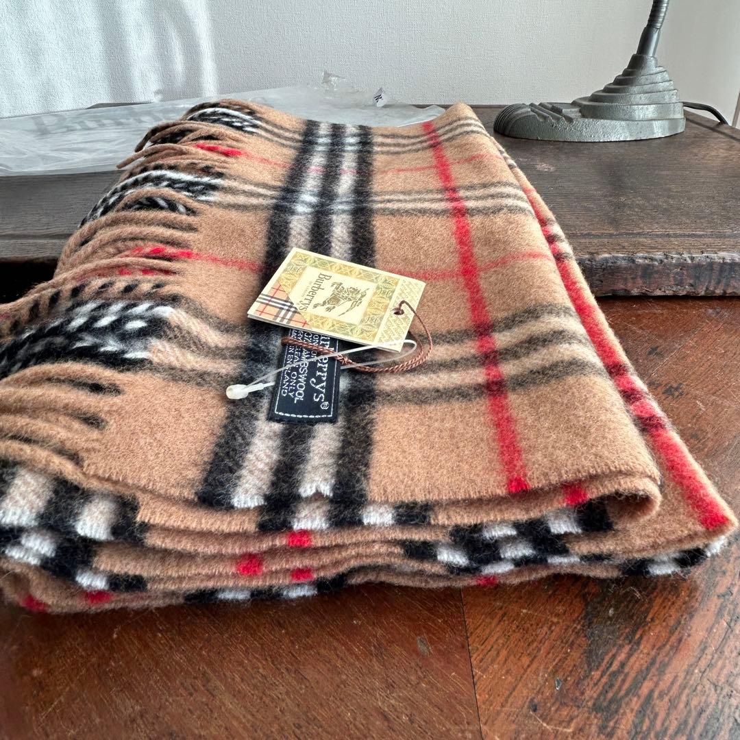 Burberrys ラムウール100%ノバチェックマフラー　キャメル　未使用！