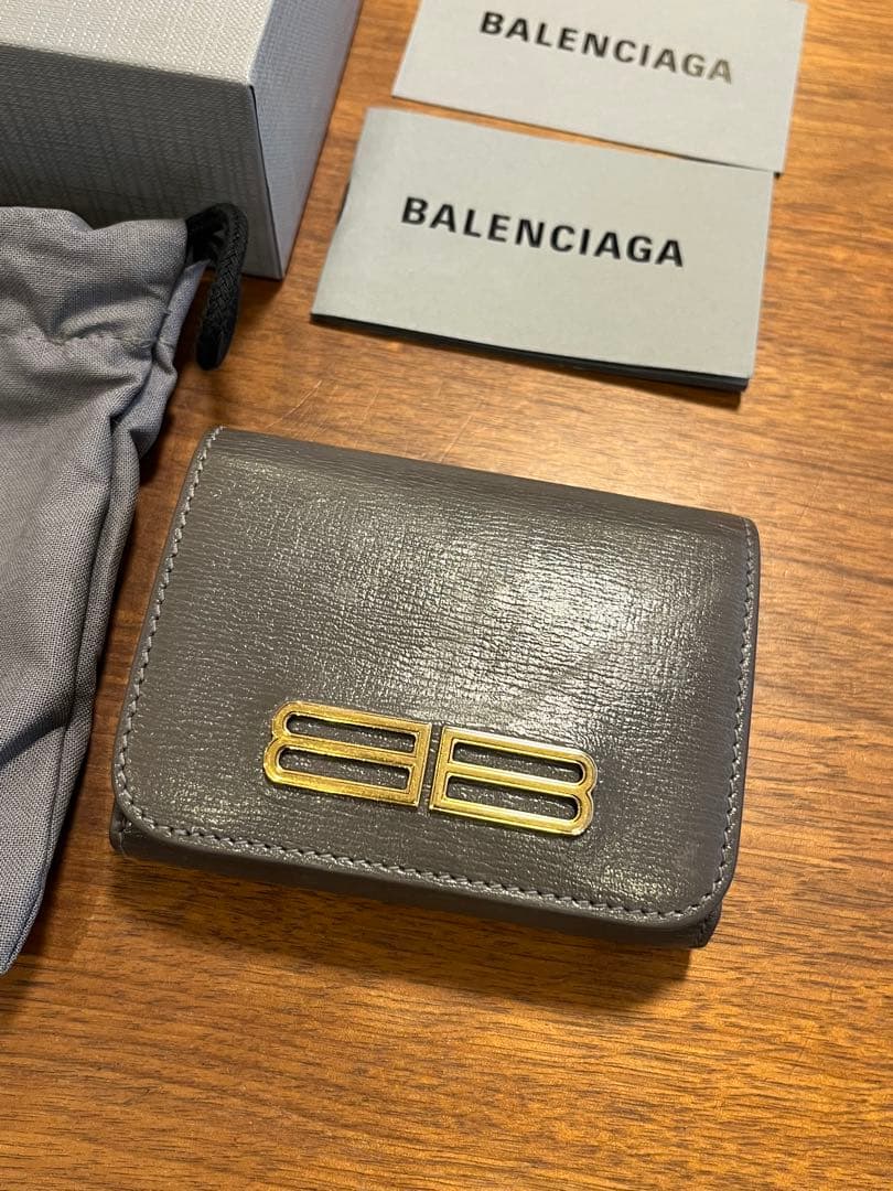 BALENCIAGA 三つ折り財布 グレー