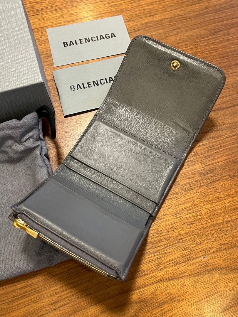 BALENCIAGA 三つ折り財布 グレー