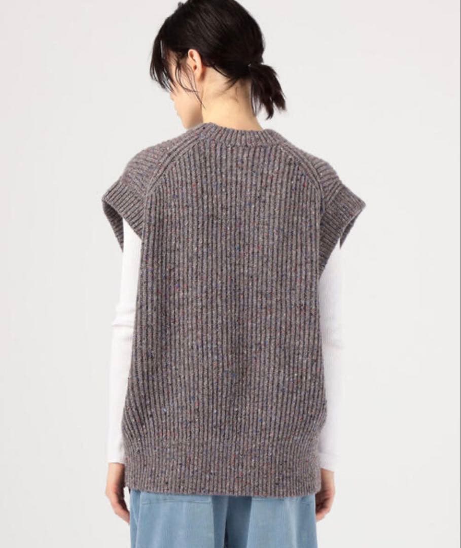 【美品】GALERIE VIE ネップツイード クルーネックベスト