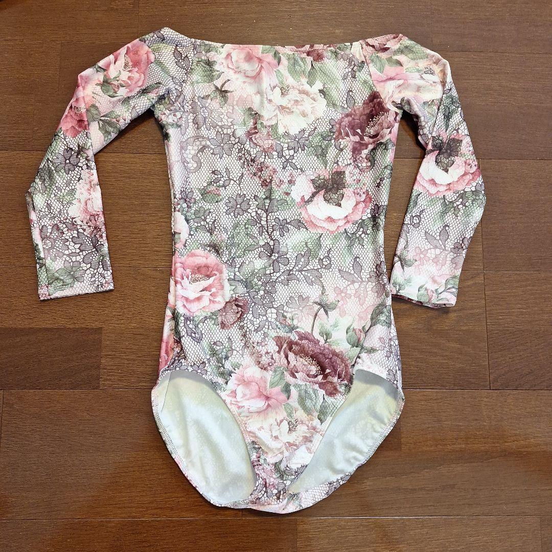 シルフィーヌ　花柄長袖レオタード　 未使用に近い　Lサイズ