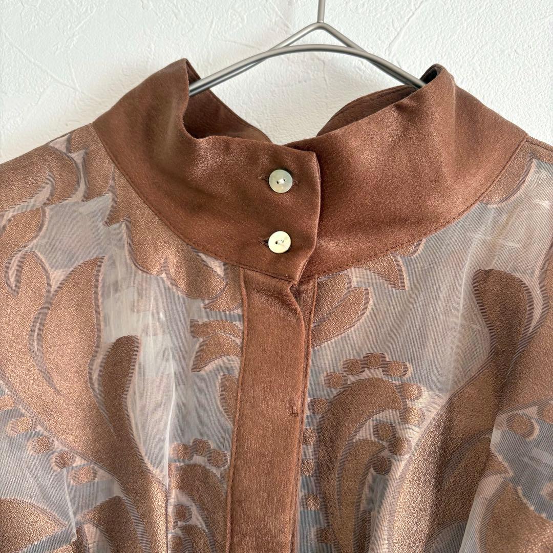 美品 AMERI UND SHEER JACQUARD TUCK DRESS