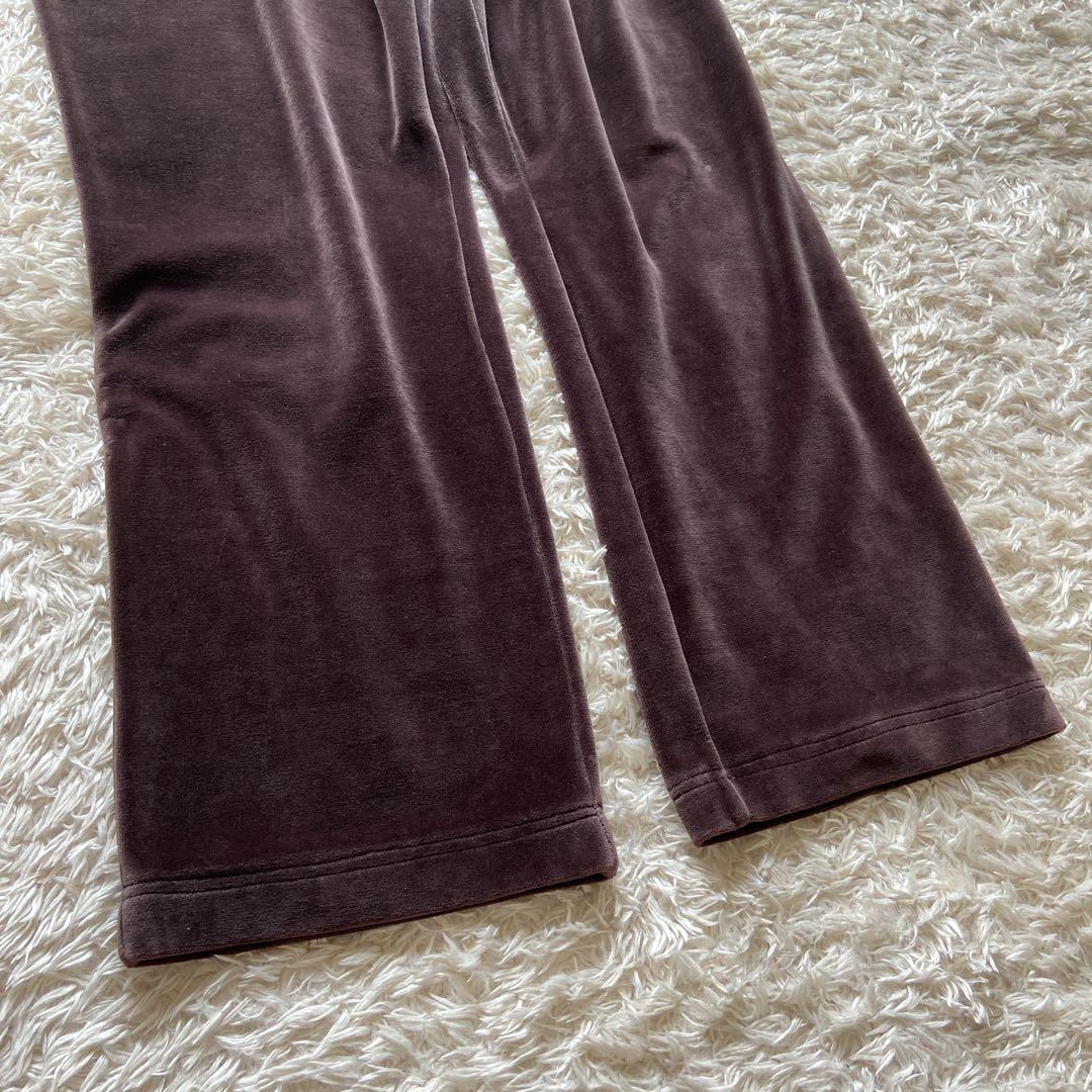 GUCCI イタリア製　ベロアパンツ　M ブラウン　ウエストゴム　ストレッチ