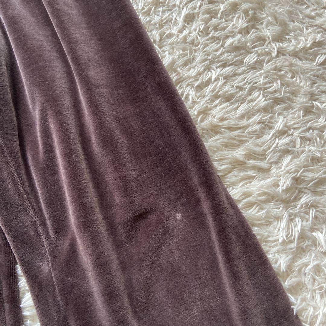 GUCCI イタリア製　ベロアパンツ　M ブラウン　ウエストゴム　ストレッチ