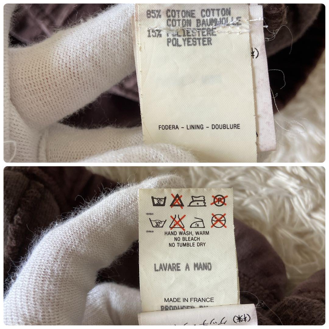 GUCCI イタリア製　ベロアパンツ　M ブラウン　ウエストゴム　ストレッチ