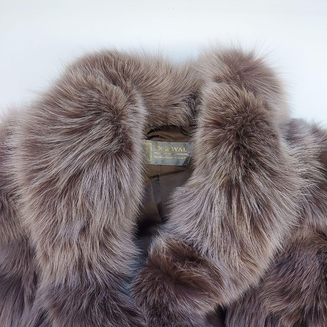 極美品 SAGA FOX サガフォックス 金タグ 本毛皮コート ボリューム袖