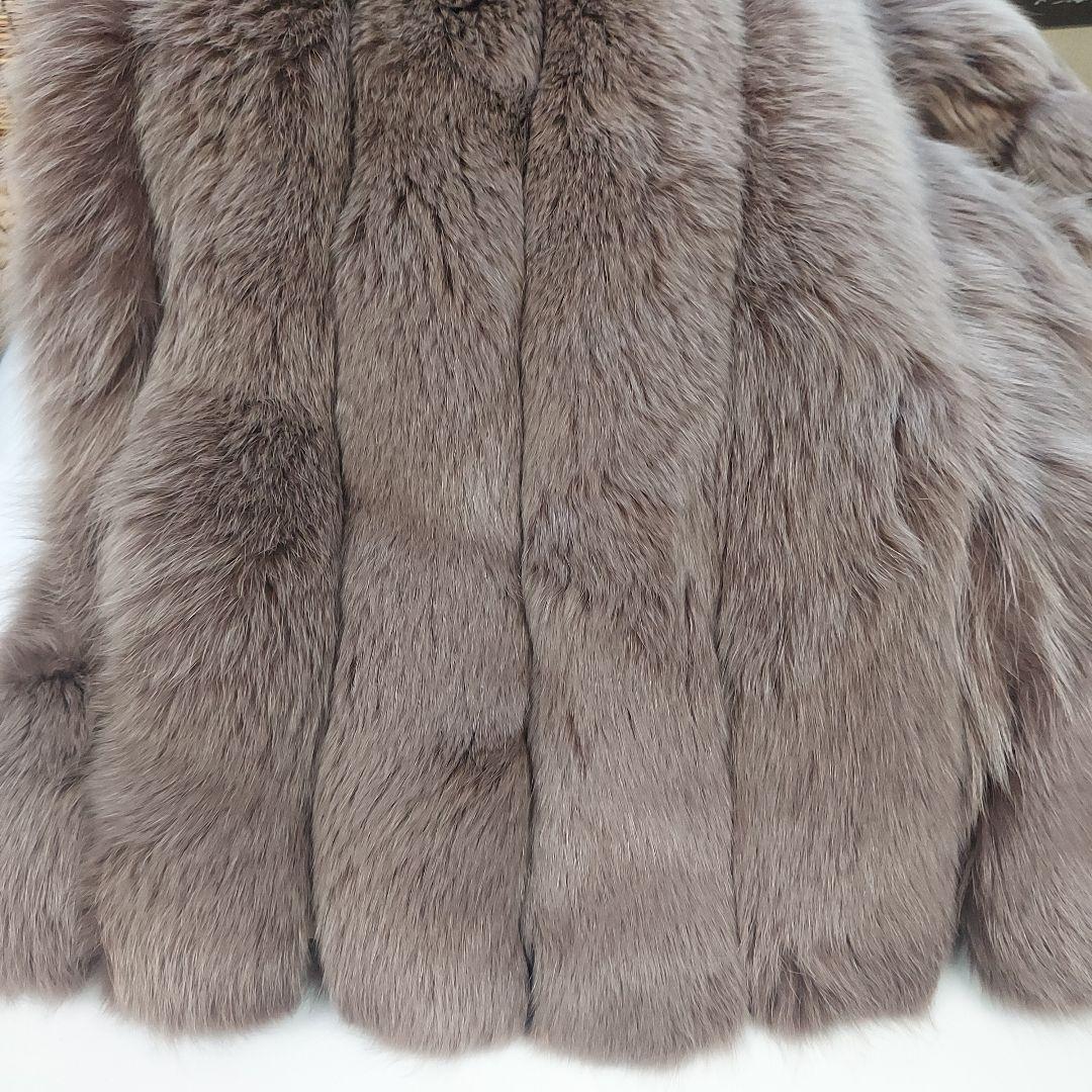 極美品 SAGA FOX サガフォックス 金タグ 本毛皮コート ボリューム袖