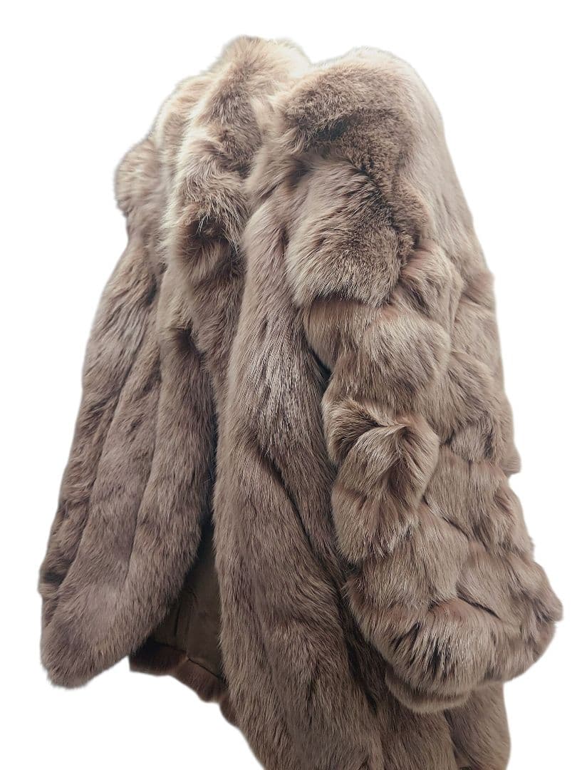 極美品 SAGA FOX サガフォックス 金タグ 本毛皮コート ボリューム袖
