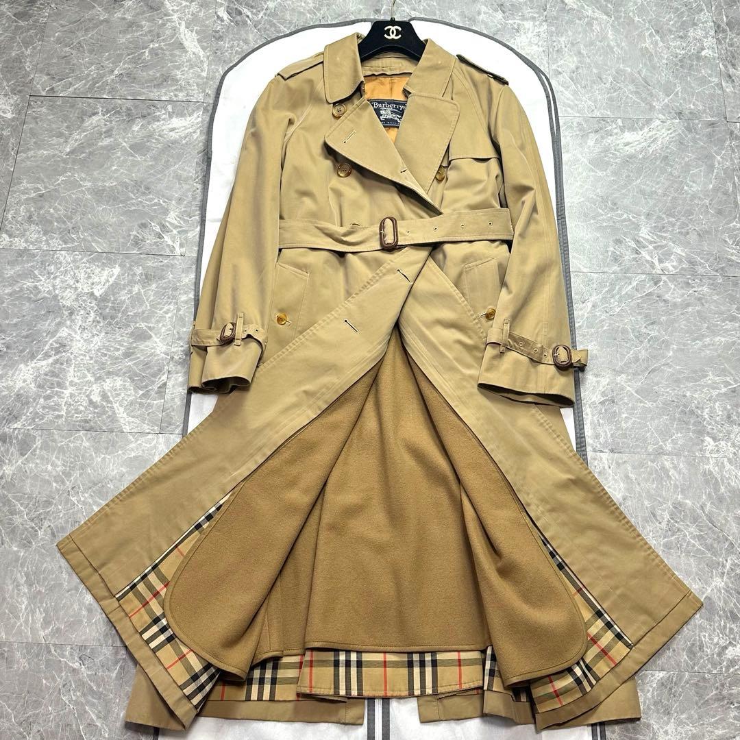希少♡キャメルヘアライナー付　バーバリー　トレンチコート　ベルト　ノバチェック