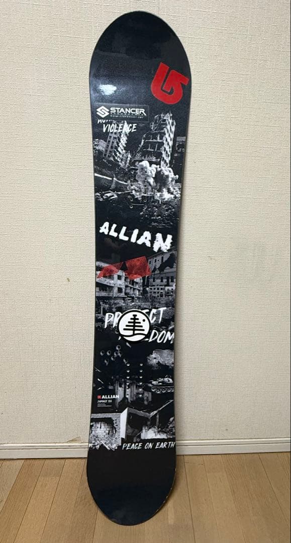 ALLIAN DAMAGE 150cm スノーボードセット