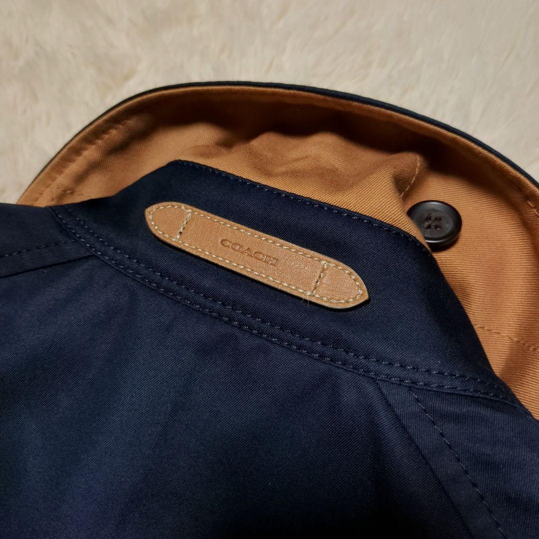 美品！COACH　ロングトレンチコート　ダブル　ネイビー　サイズS　ベルト付き