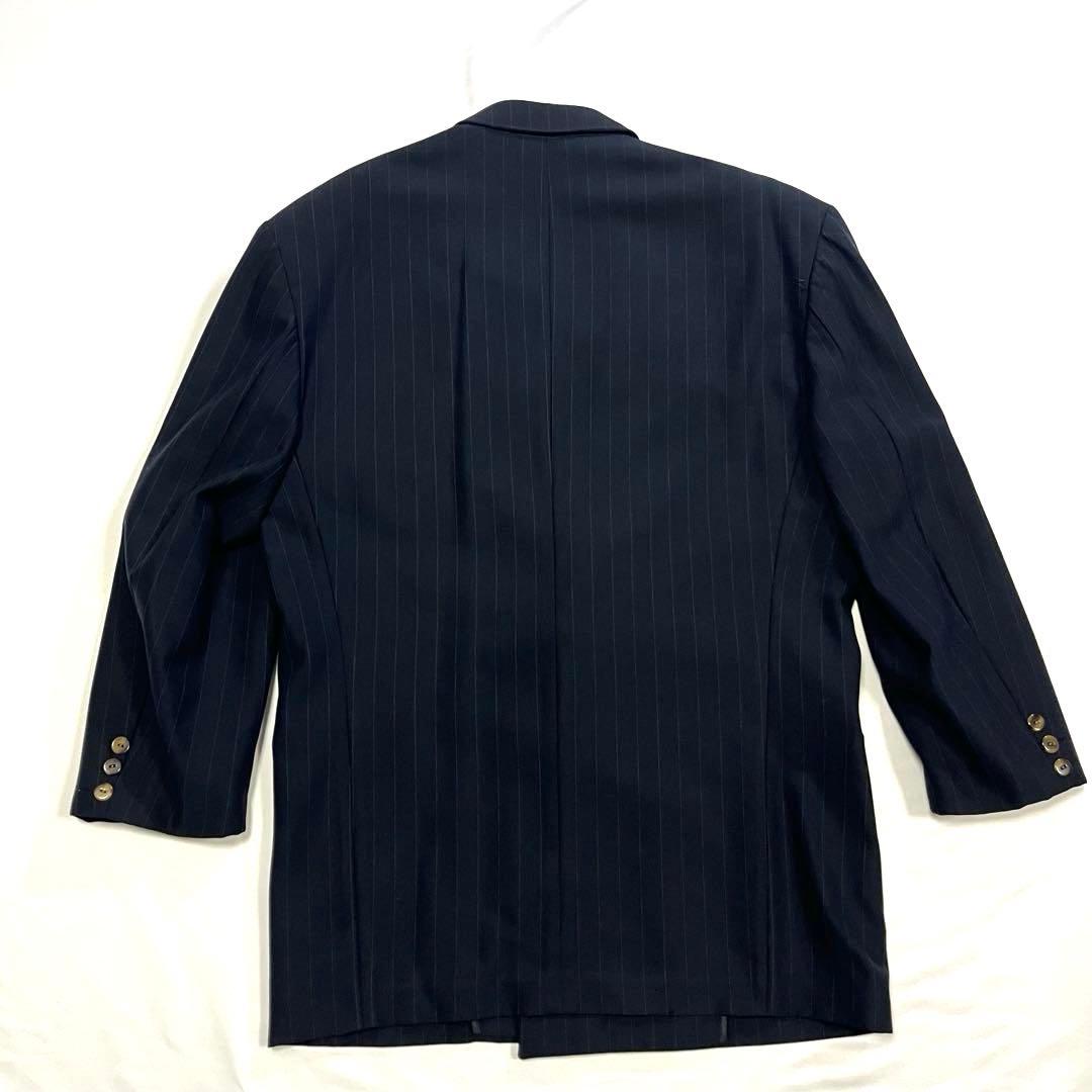 【vintage】セットアップ　スーツ　ダブル　ストライプ　ピンズ　90s