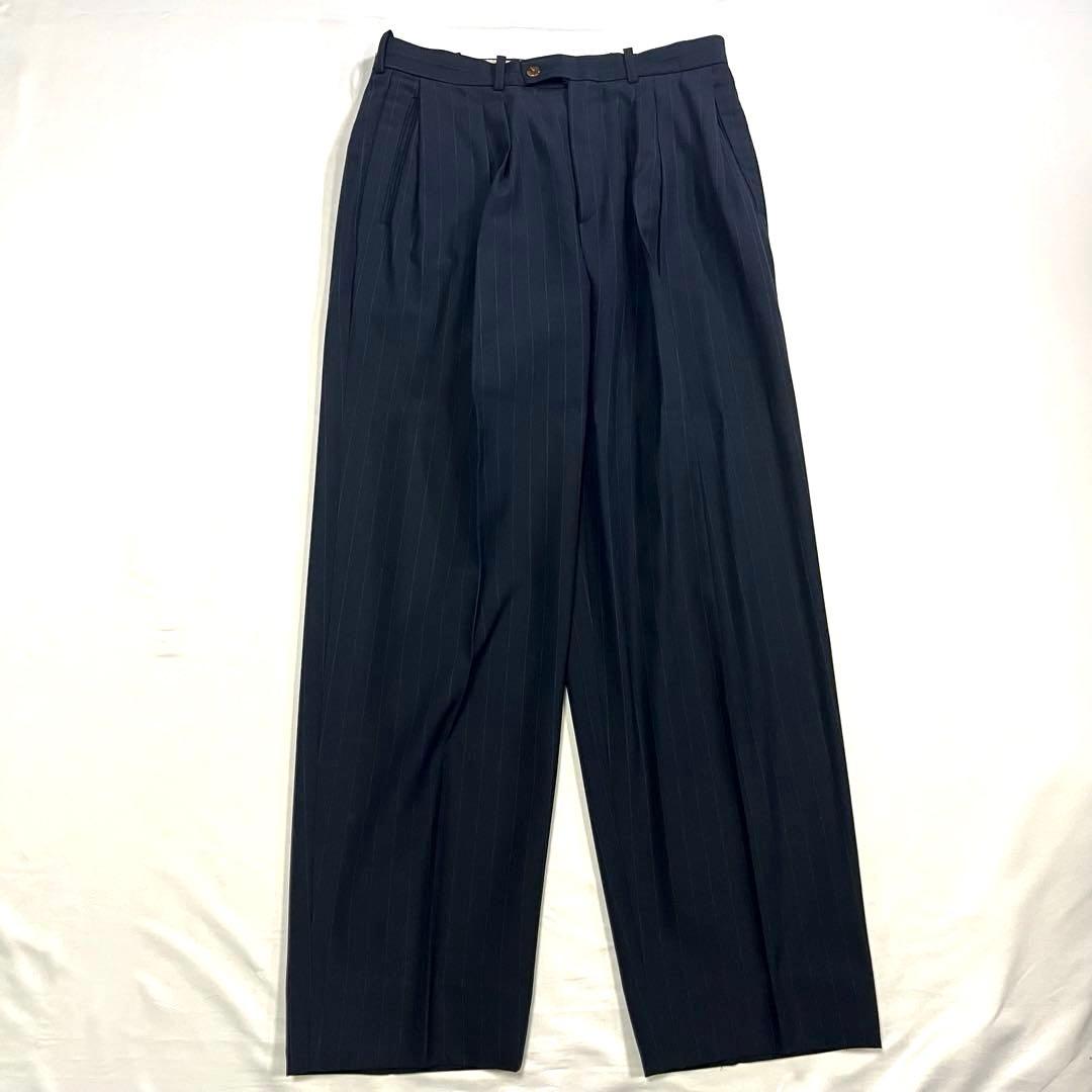 【vintage】セットアップ　スーツ　ダブル　ストライプ　ピンズ　90s