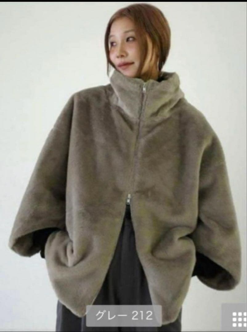 しまむら HIDEKA フェイクファーダブルZIPブルゾン　Mサイズ