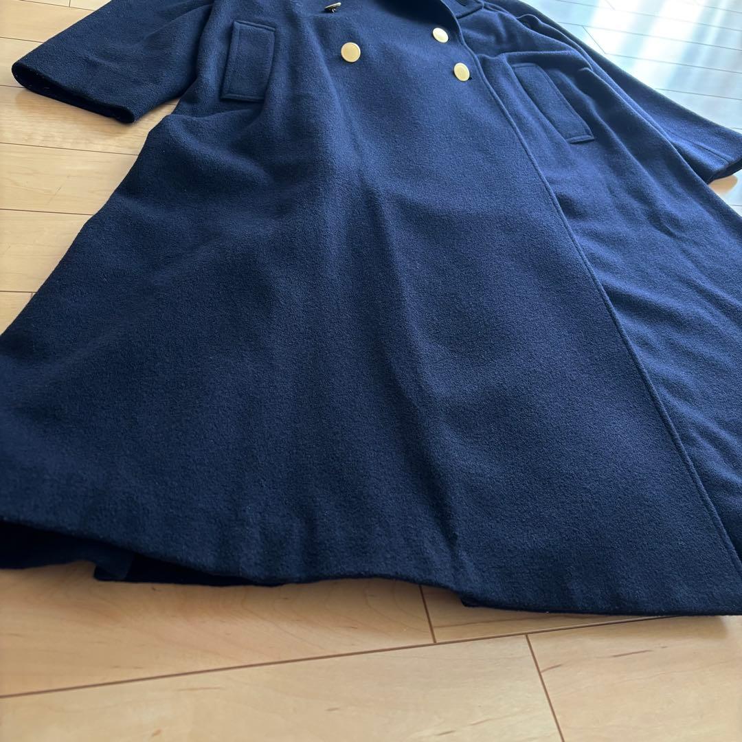 Ameri　CHARME FLARE LONG COAT ネイビー 金ボタン S
