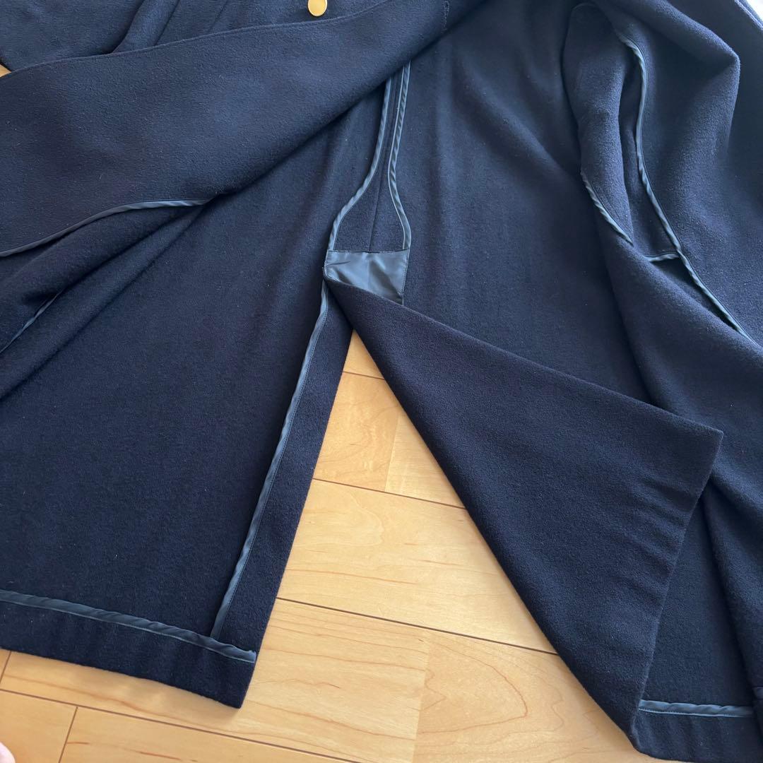 Ameri　CHARME FLARE LONG COAT ネイビー 金ボタン S