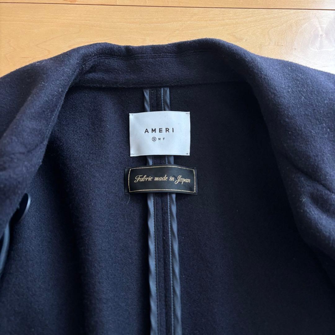 Ameri　CHARME FLARE LONG COAT ネイビー 金ボタン S