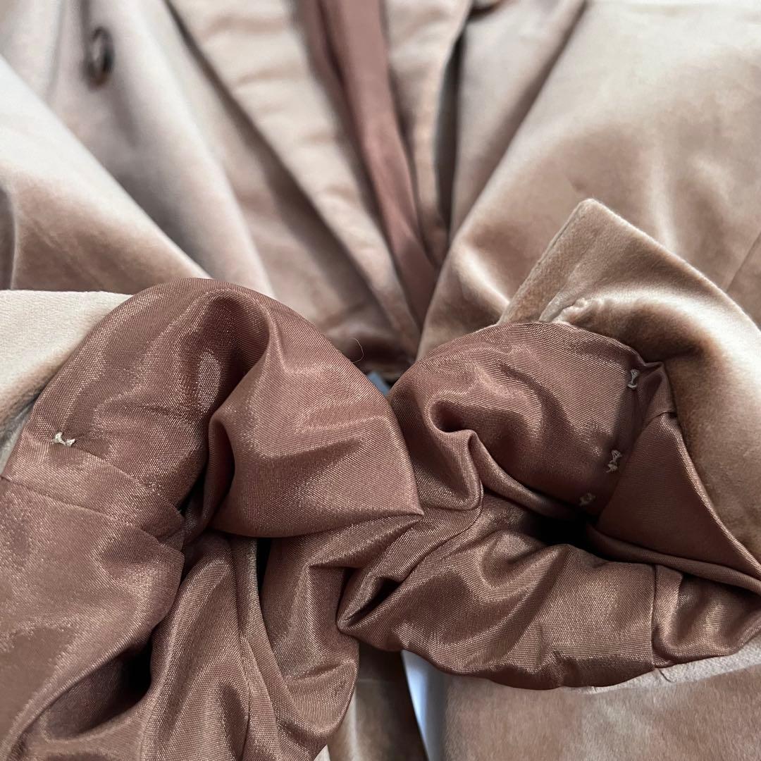 タグ付き✨マックスマーラ ジャケット ダブルブレスト ベロア キャメル 40