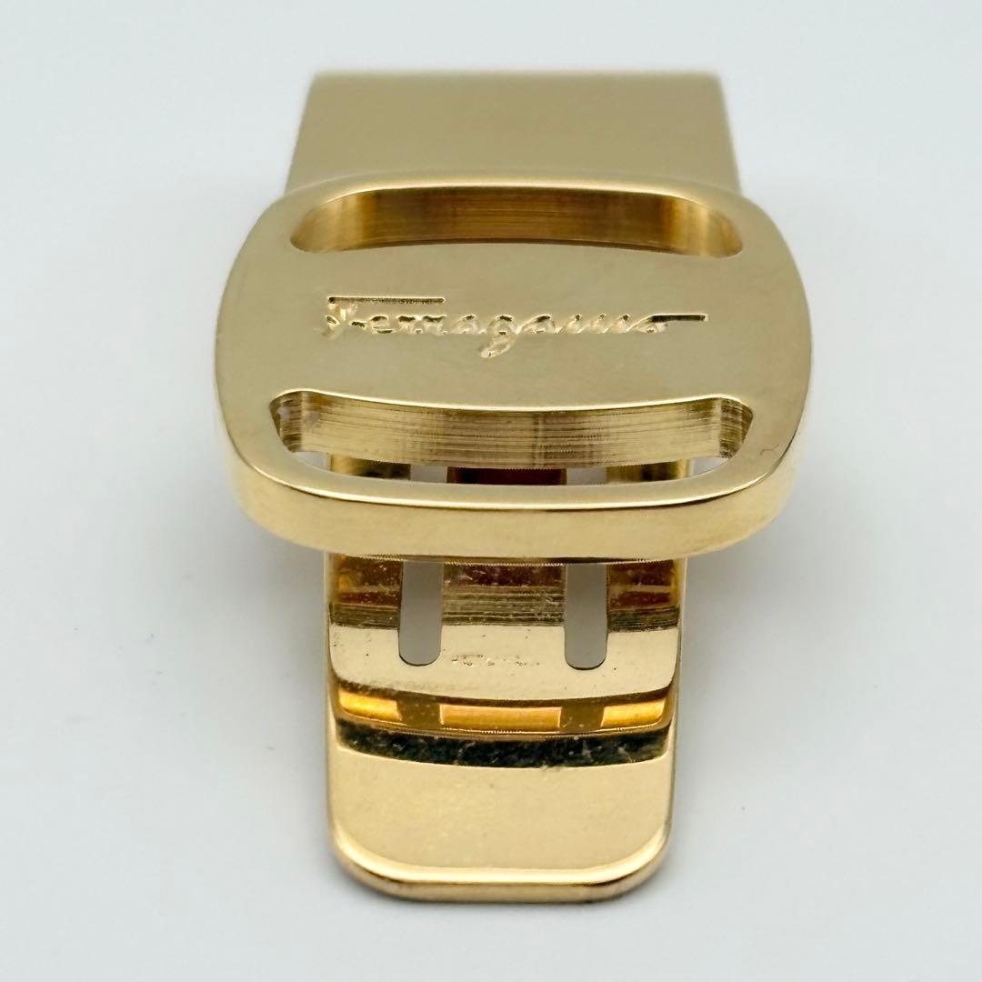 【希少・美品】フェラガモ ヴァラ 金具 マネークリップ ゴールド 箱・リボン付き