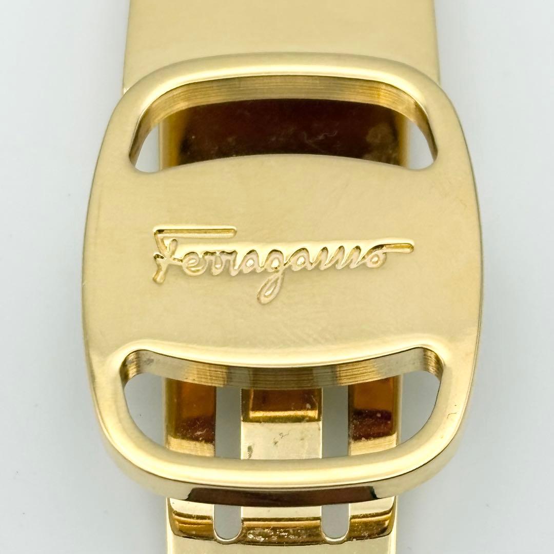 【希少・美品】フェラガモ ヴァラ 金具 マネークリップ ゴールド 箱・リボン付き