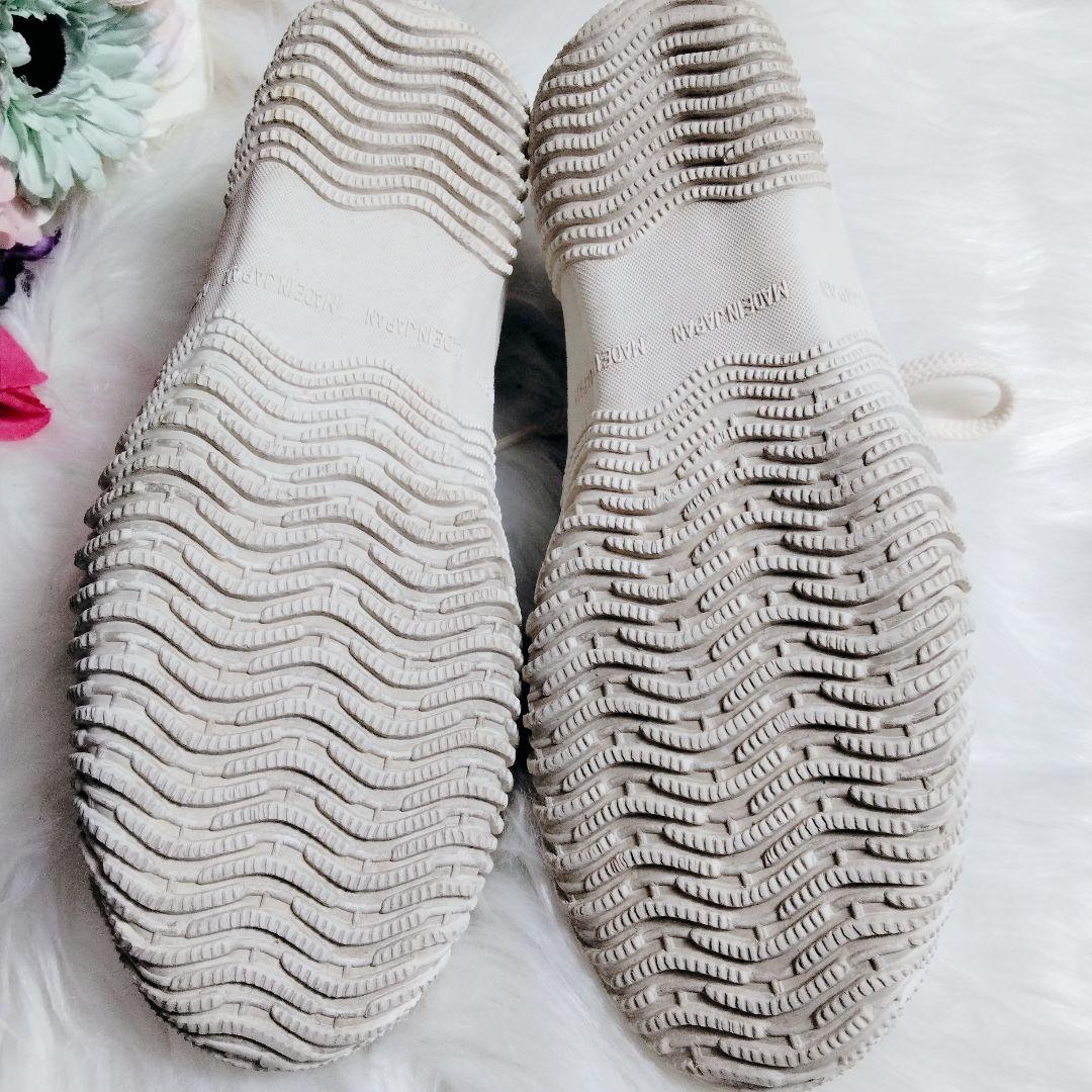 美品♪ スピングルムーブ スニーカー カンガルーレザー 本革 ローカット グレー