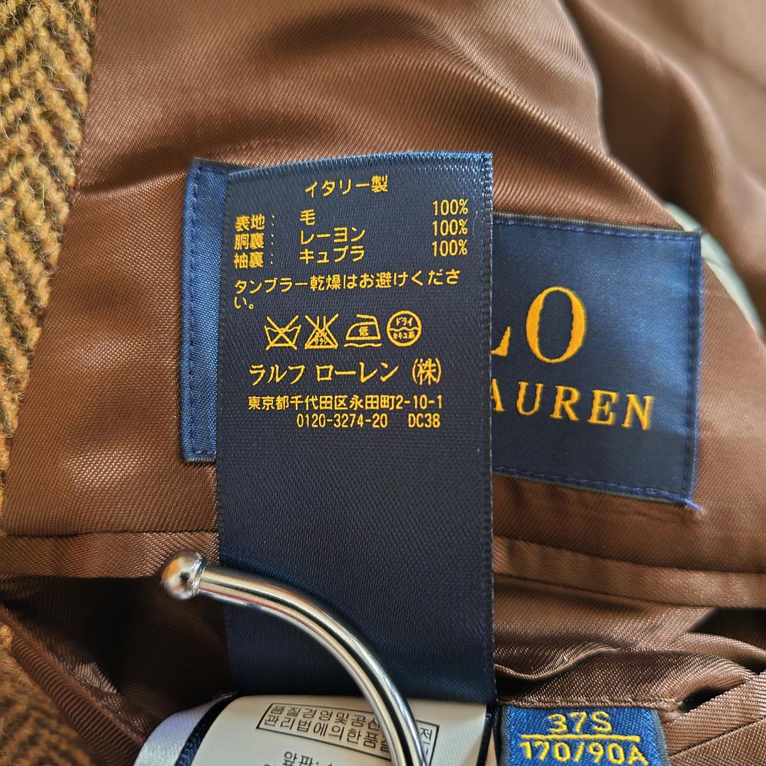 セ*中様 【新品同様】ポロラルフローレン スポーツコート 37S イタリア製 ヘ