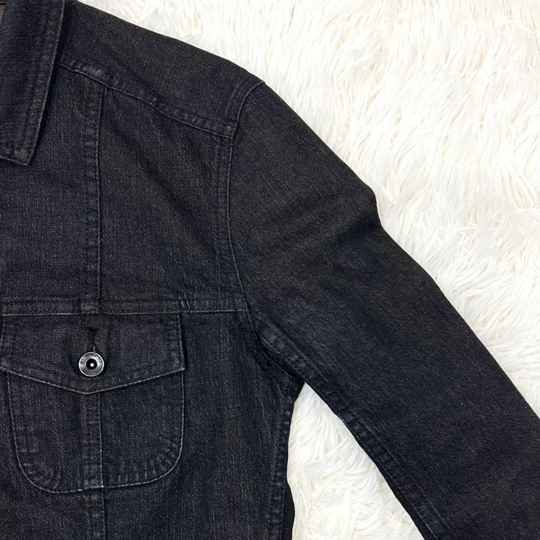 バーバリーロンドン デニムジャケット ノバチェック ブラック 42