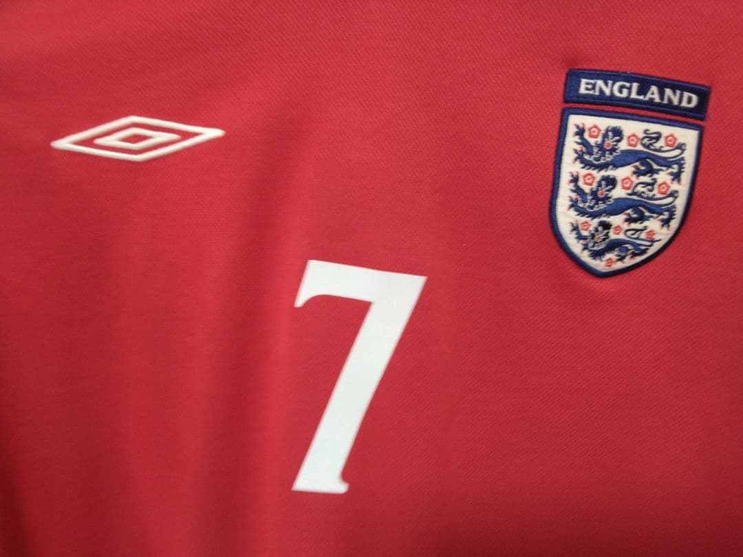ウェア England Away 2004 #7 Beckham Longsleeve