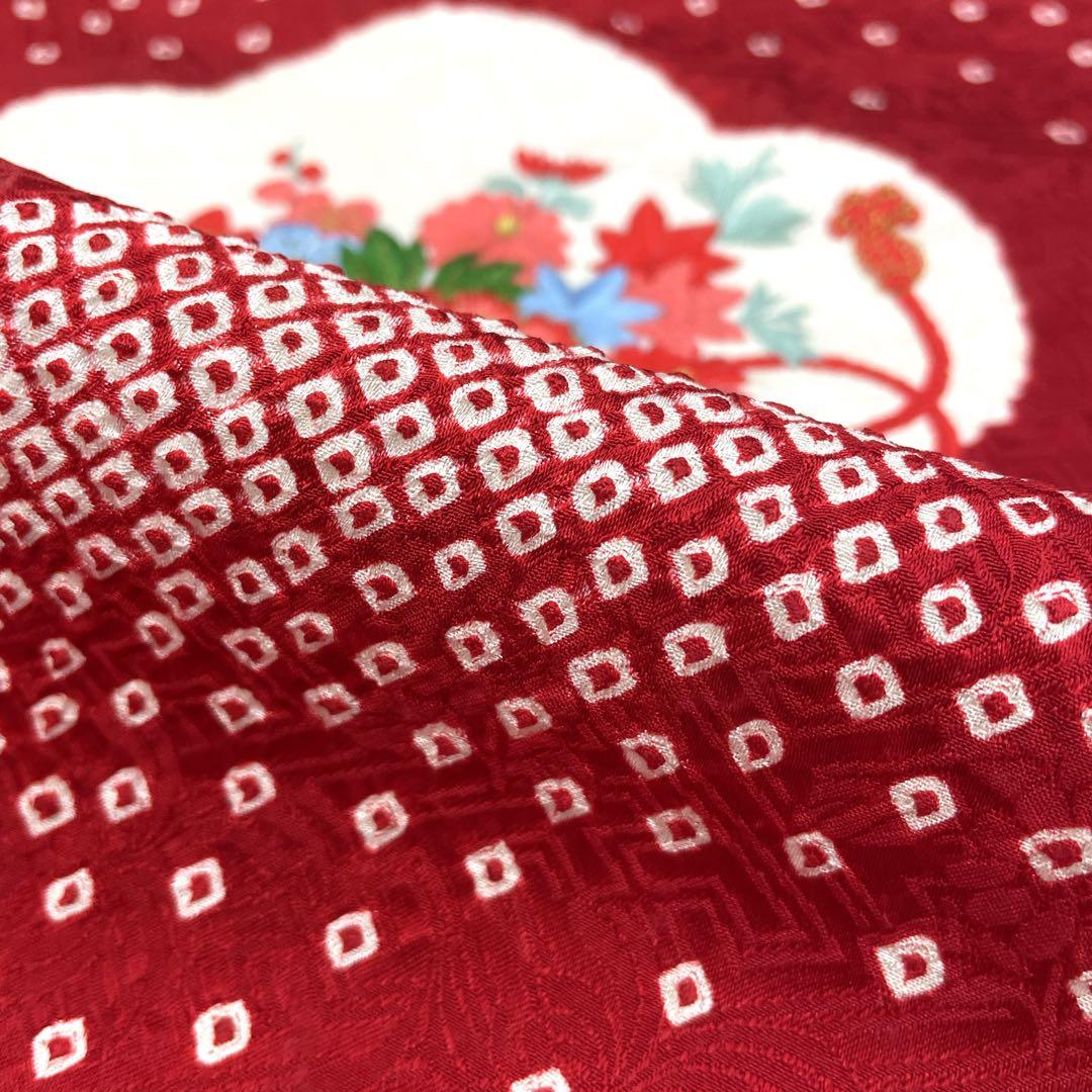 ◎mk-0028　女児　御祝着・襦袢 セット　絞り　刺繍　お宮参り　　10-2