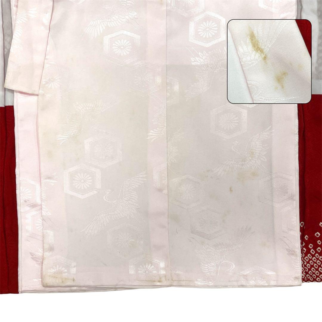 ◎mk-0028　女児　御祝着・襦袢 セット　絞り　刺繍　お宮参り　　10-2