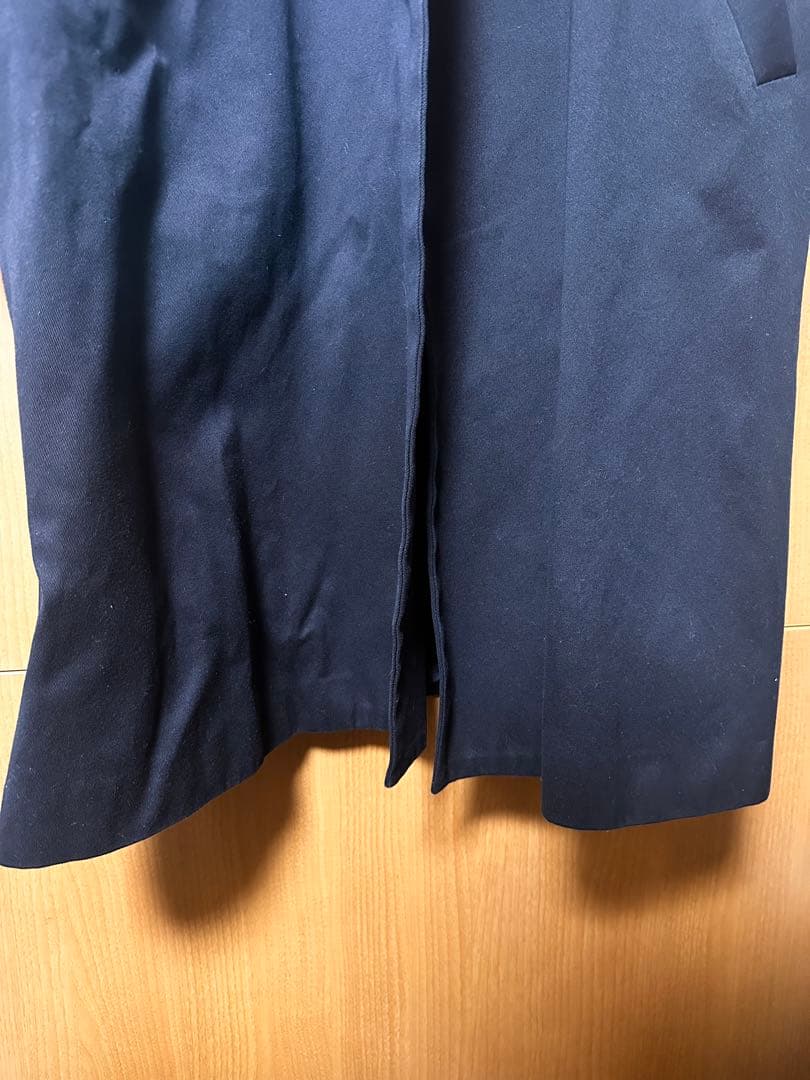 ella selectshop コットンツイルアシンメトリーコート ネイビー